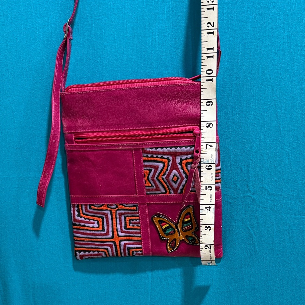 Pink Patchwork Crossbody Bag